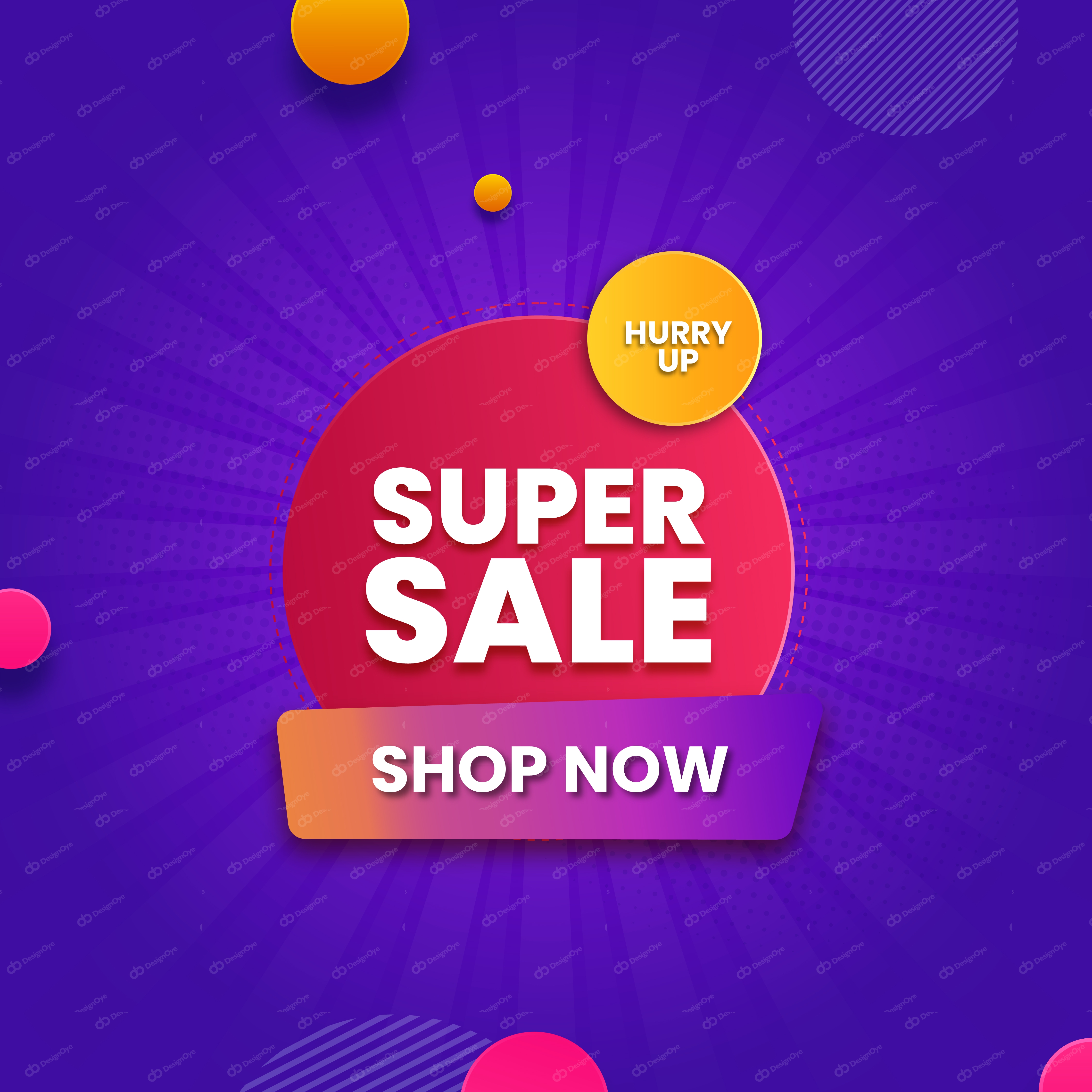 Mega Super Sale Product Post Template for Social Media