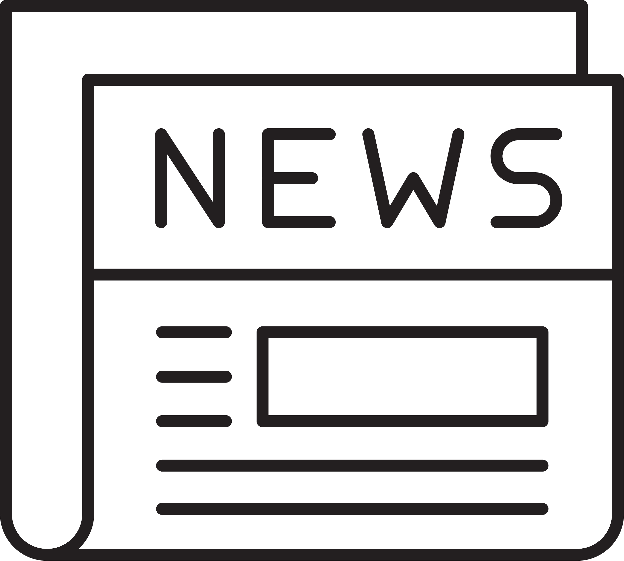 newspaper line icon
